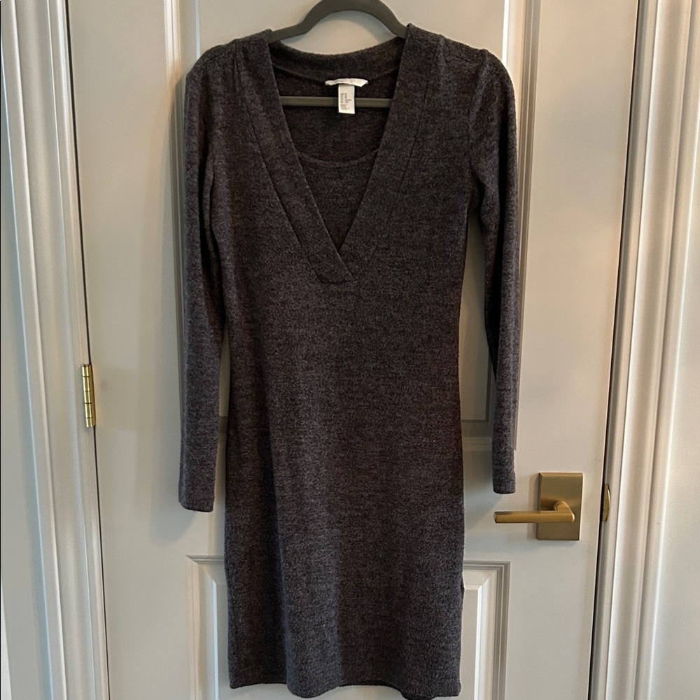 H&M Charcoal breastfeeding Long Sleeve Dress